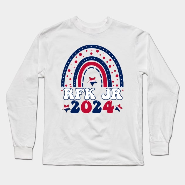 Robert Kennedy JR. 2024 Presidential RFK JR 2024 Groovy Design Long Sleeve T-Shirt by Pezzolano